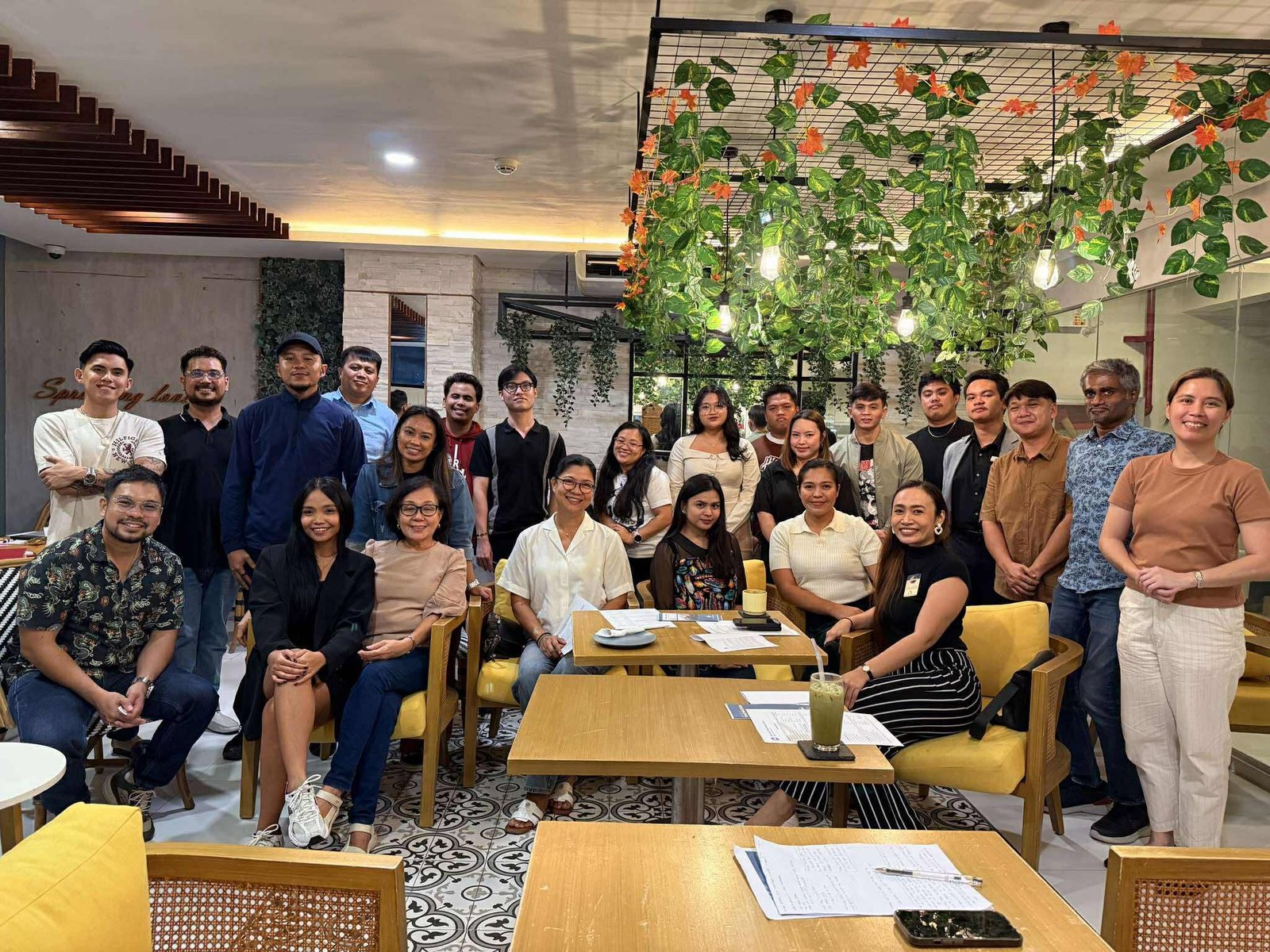 Cebu South Toastmasters Club members gathered at Te'Amo Café