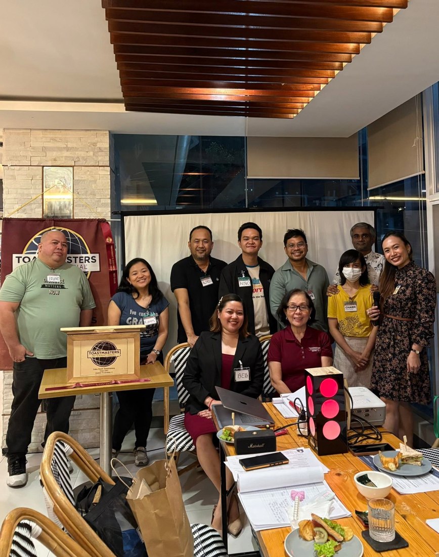 Cebu South Toastmasters Club at its home in Te'Amo Café